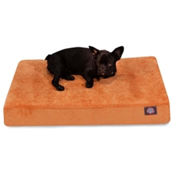 Majestic Pet Orange Villa Medium Orthopedic Memory Foam Rectangle Dog Bed 78899551465